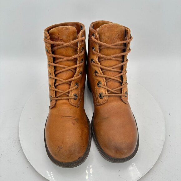 Kodiak Men Size 8 722187CAR Brown Tan Leather Plain Toe Lace Up Ankle Boot - Picture 3 of 11